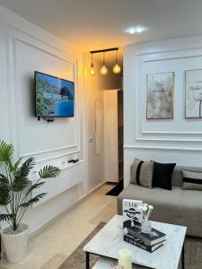 TV a/nebo společenská místnost v ubytování Luxury apartment in the city center