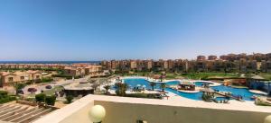 a view of a resort with a swimming pool at Aqua View Chalet at Piacera Resort-Ain Sokhna in Ain Sokhna