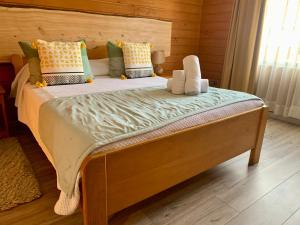 Cama ou camas em um quarto em Hotel El Coihue