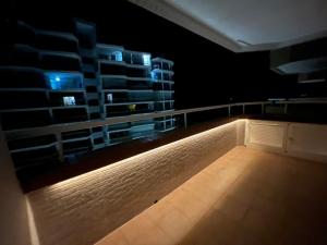a view of a balcony in a building at night at Costa Marina III - Vistas inmejorables in El Borseral