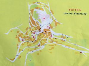 a drawing of a map of a city at Casa d Sintra in Sintra
