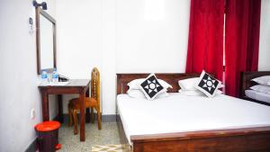 Rúm í herbergi á Jungle Edge Home Sigiriya
