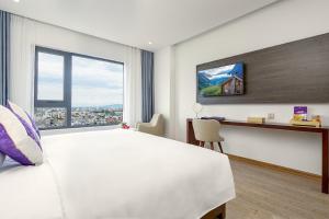 Postel nebo postele na pokoji v ubytování Na Hotel