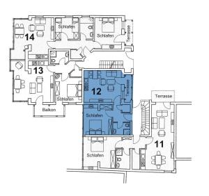 Grundriss der Unterkunft Villa Eden Binz Typ 3 / Apartment 12