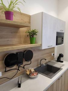 Kuchyň nebo kuchyňský kout v ubytování Borgo di Levante luxury apartments