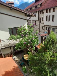 Nespecifikovaný výhled na hory nebo výhled na hory při pohledu z penzionu
