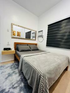 a bedroom with a bed and a mirror on the wall at Casa Esperanza 1376 in Dauis +29 photos