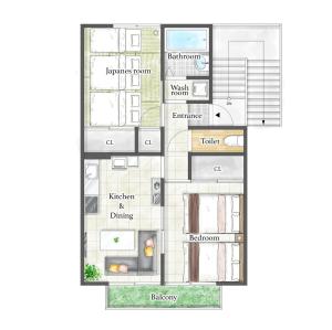 Půdorys ubytování Fuji yamamiya 201