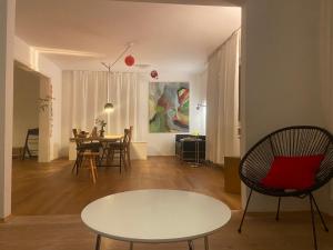 Posezení v ubytování Ferienwohnung Kräutergarten