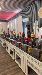 a buffet line of food in a restaurant at Madar Camp, Wadi Rum in Wadi Rum +79 photos