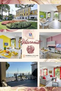 kolaż zdjęć domów i budynków w obiekcie Marriott Palazzo Visconti Luxury Suite DesenzanoLoft Official Partner Homes & Villas by Marriott Bonvoy w mieście Desenzano del Garda