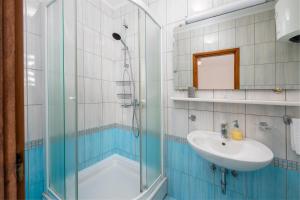Koupelna v ubytování Guest House Međine