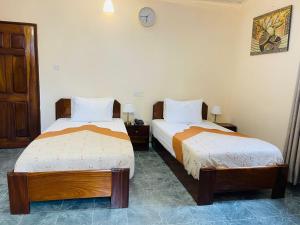 Postel nebo postele na pokoji v ubytování Hotel Barmoi