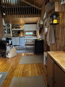 Kuchyň nebo kuchyňský kout v ubytování Hölmölä