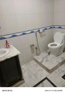 a bathroom with a toilet and a sink at Istanbul Inn in Islamabad