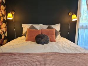 Un pat sau paturi într-o cameră la Chambre d'Amour Jacuzzi Bordeaux Parking