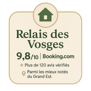Majutusasutuses Relais des Vosges olev sertifikaat, autasu, silt või muu dokument