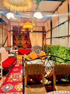 Zona de estar de Riad Lalla Marrakech
