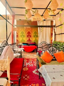 Zona de estar de Riad Lalla Marrakech