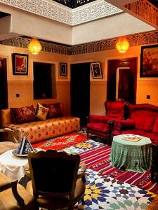 Zona de estar de Riad Lalla Marrakech