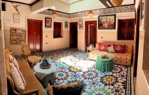 Zona de estar de Riad Lalla Marrakech