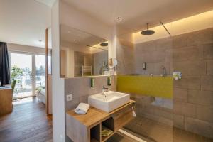 Koupelna v ubytování Hotel Pfeiss