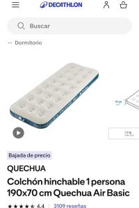 une image d'un oreiller thermogénique sur une capture d'écran dans l'établissement Habitación cerca de Bilbao, à Leioa