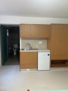 Kuchyň nebo kuchyňský kout v ubytování Nektar Beach Hotel