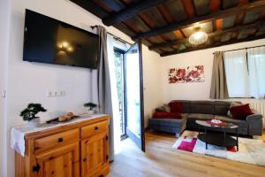 A television and/or entertainment centre at Ferienhaus Hadernigg