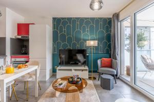 Posezení v ubytování Urban Chic Montpellier - Terrace - Private Parking