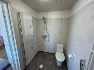 Koupelna v ubytování Napapiirin Eräkartano