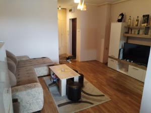 a living room with a couch and a table at Stan na dan MARA in Mladenovac