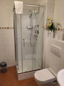 Koupelna v ubytování FeWo SaMa, Balkon zum Plöner See