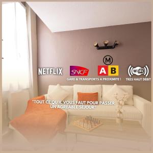 Χώρος καθιστικού στο Cosy Home - Loft in City Center Toulouse - Charmant Duplex au coeur de Toulouse