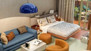 Χώρος καθιστικού στο Gres apartamentos
