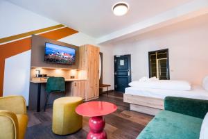 Voodi või voodid majutusasutuse Hotel Sandkorn toas