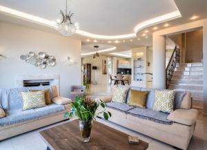 Χώρος καθιστικού στο Villa La mer de Crete - private pool & sew view +52 φωτογραφίες