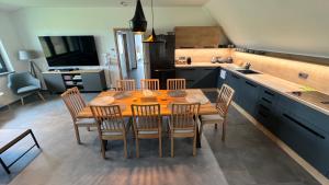 Kuchyň nebo kuchyňský kout v ubytování Apartmán U Karolíny