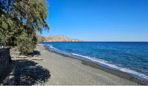 a view of a beach with the ocean at Yurt Lithoessa Gaia in Lentas +12 photos