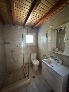 Koupelna v ubytování Villa Mitsialis