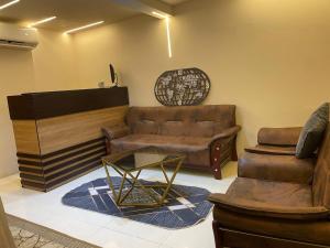 A seating area at Blue Scarab Pyramids View