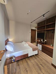 Postel nebo postele na pokoji v ubytování SOLs Center Rooms