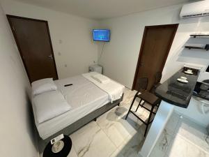 Postel nebo postele na pokoji v ubytování Flat proximo a Unifip