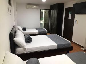 Postel nebo postele na pokoji v ubytování Hotel Castellon Plaza Pereira