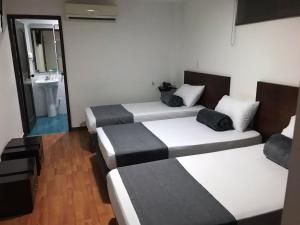 Postel nebo postele na pokoji v ubytování Hotel Castellon Plaza Pereira