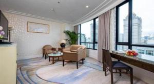Posezení v ubytování Hainan Junhua Haiyi Hotel