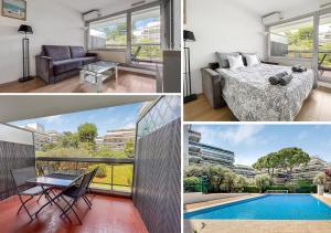 Bazén v ubytování Joli studio 4 pers piscine tout confort nebo v jeho okolí