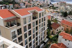 an aerial view of a building in a city at Apartment Del Mare in Boreti