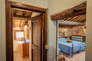 Ένα ή περισσότερα κρεβάτια σε δωμάτιο στο Ein Urlaub Im Grünen