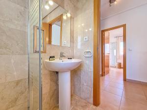 a bathroom with a sink and a glass shower at Mar Menor Golf Villa - 6310 in Torre-Pacheco +38 photos